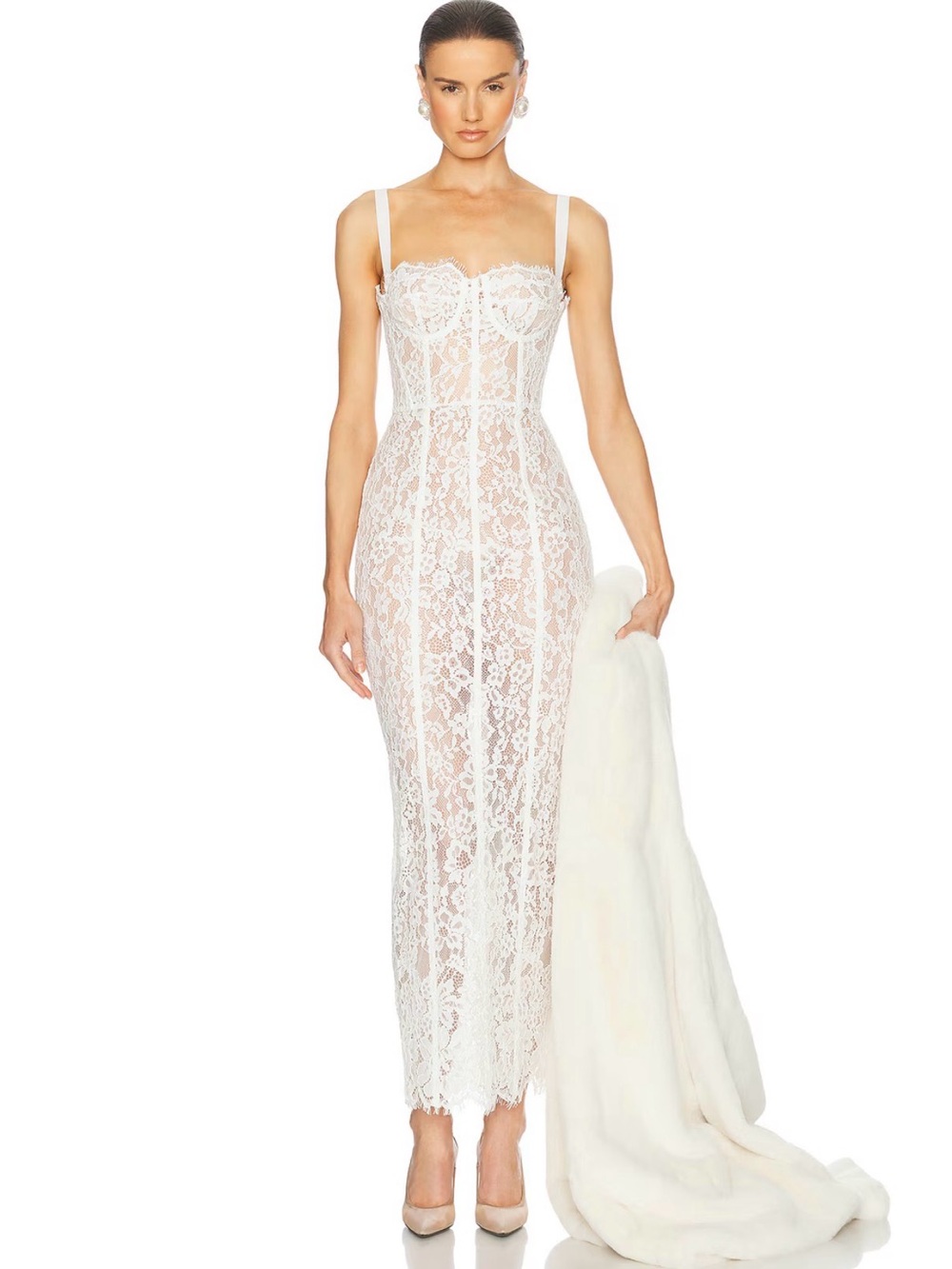 Helsa The Lace Column Dress